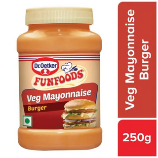 Dr.Oetker FUNFOODS Veg Mayonnaise Burger, 250g, Made with 38% Tomatoes