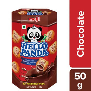 Meiji Hello Panda Biscuits - With Chocolate Flavor Filling, 50 g Carton