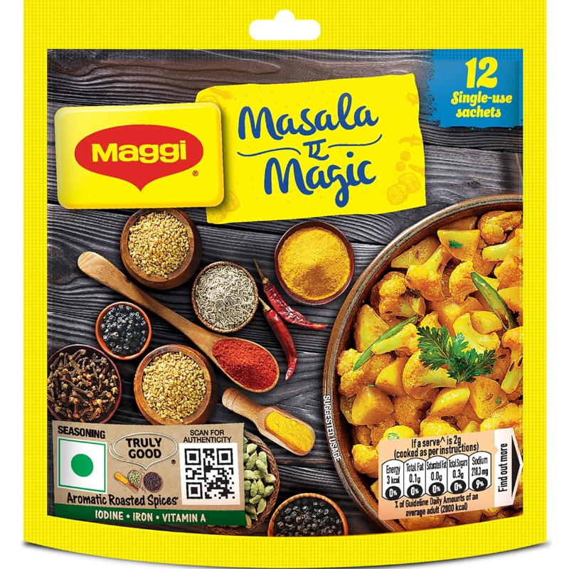 UntitledMAGGI Masala - Ai - Magic Seasoning, Vegetable Masala, 78 g Share Bag (12 Sachets) Main Image