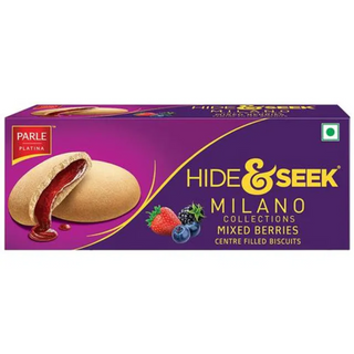 Parle Hide & Seek - Milano Centre Filled Mixed Berries Biscuits, Rich Taste, 75 g