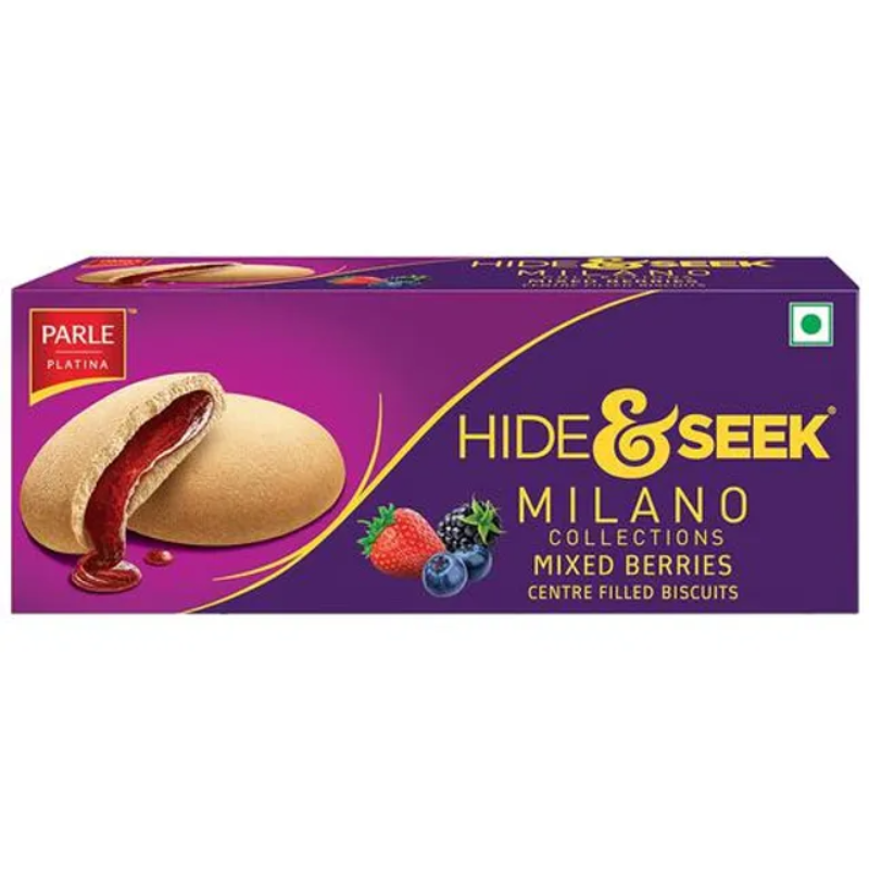 Parle Hide & Seek - Milano Centre Filled Mixed Berries Biscuits, Rich Taste, 75 g Main Image