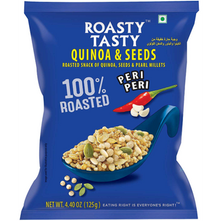 Roasty Tasty Quinoa & Seeds Peri Peri Roasted Namkeen Snacks 150g