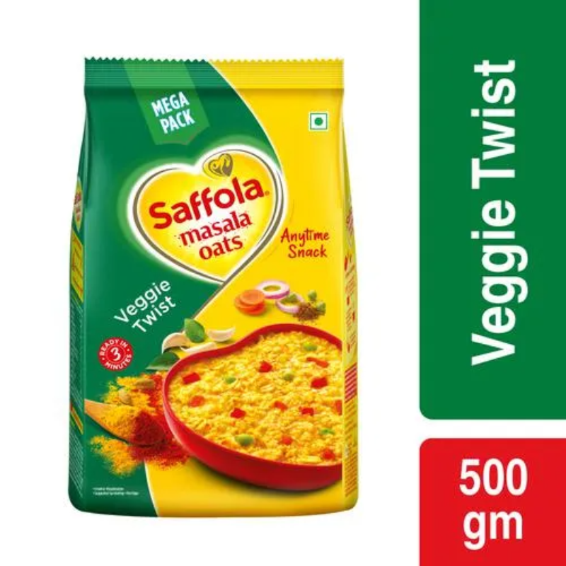 Saffola Masala Oats Veggie Twist, 500g Main Image