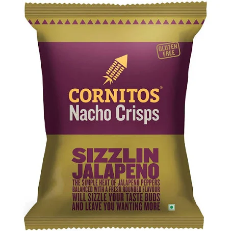 Cornitos Sizzlin Jalapeno Nacho Chips |gluten free chips|, 55 g Pouch