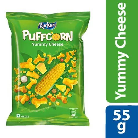 Kurkure Kurkure Namkeen - Puffcorn, Yummy Cheese, 55 g