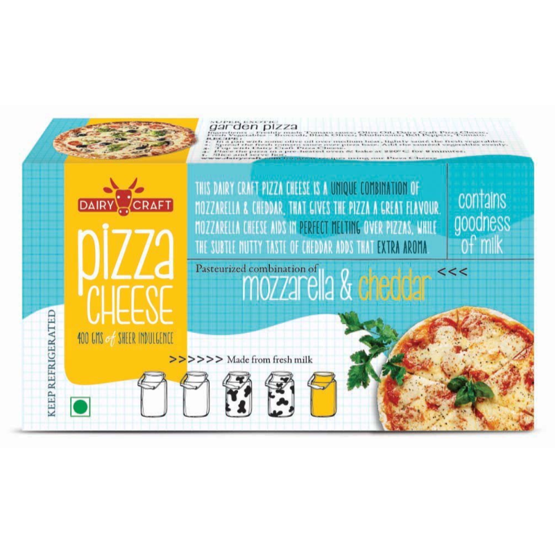 Dairy Craft Pizza Cheese - Mozeralla & Cheddar (200 g) Carton Main Image