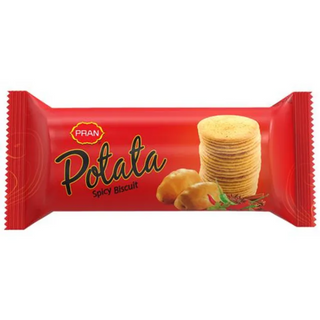 PRAN Potata Flavoured Biscuit - Spicy, Thins, For Teatime Snacking, 75 g