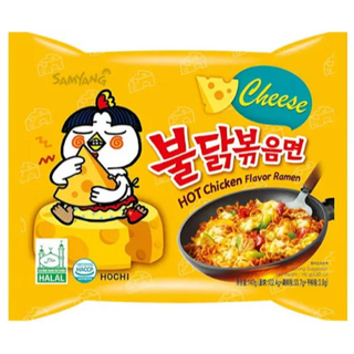 Samyang Hot Chicken Ramen Buldak Cheese Noodles, 140 grams 