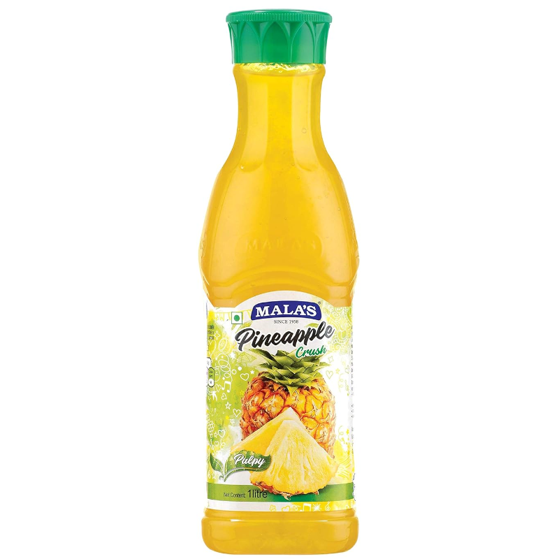 Mala's Crush Pet Bottle Natural and Real Fruit Extracts Pet Bottle, Pineapple, 750ml Main Image