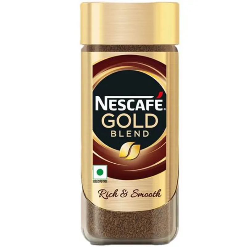 Nescafe Gold Gold Blend Instant Coffee Powder - Arabica & Robusta Beans, 185 g Jar