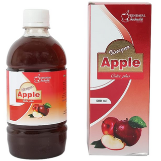 Dindayal Aushadhi Apple Cider Vinegar 500ML | With Mother Vinegar Apple Cider – Helps in balancing weight, improves sugar level. Daily Use for Wellness