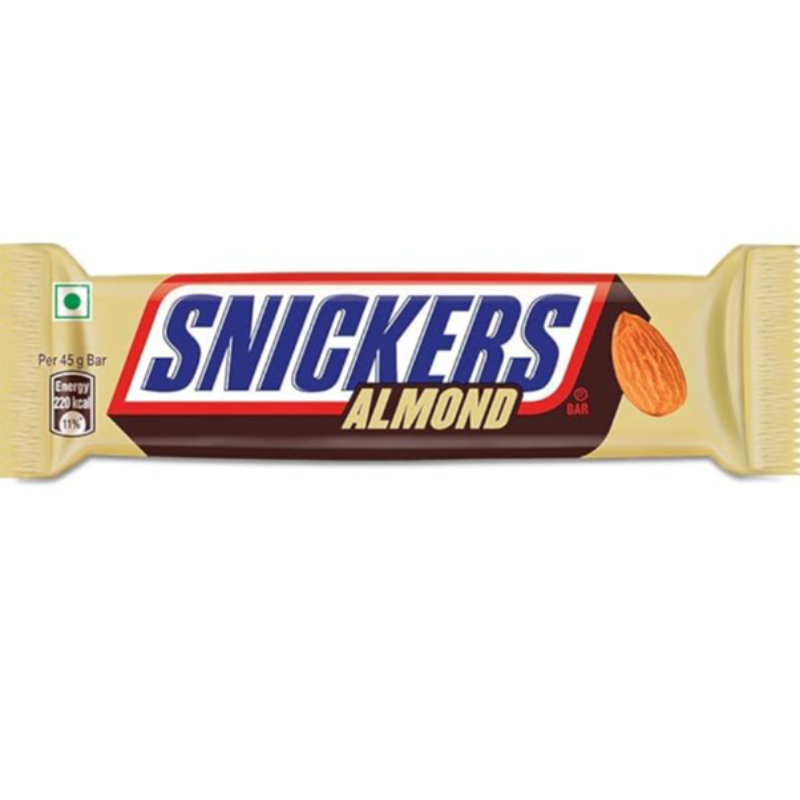 Snickers Almond Filled Chocolate Bar, 45 g Pouch Main Image