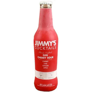 JIMMY'S COCKTAILS Gin Cherry Sour Cocktail Mixer - Ready To Serve Fruit Beverage, 250 ml