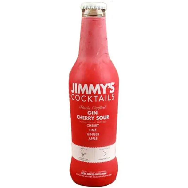 JIMMY'S COCKTAILS Gin Cherry Sour Cocktail Mixer - Ready To Serve Fruit Beverage, 250 ml Main Image