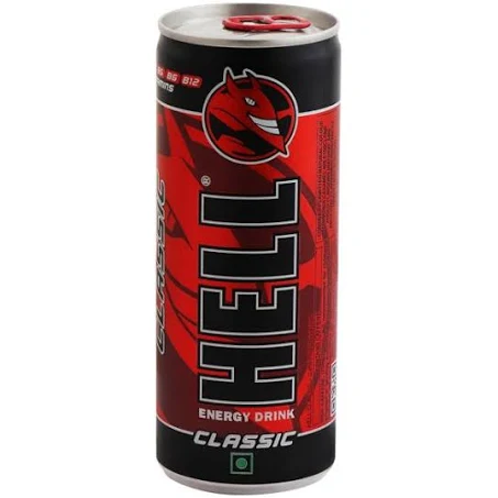 HELL ENERGY Drink - Classic, Caffeinated Beverage, 250 ml