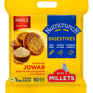 Parle NutriCrunch Classic Digestive Cookies, 1000 grams