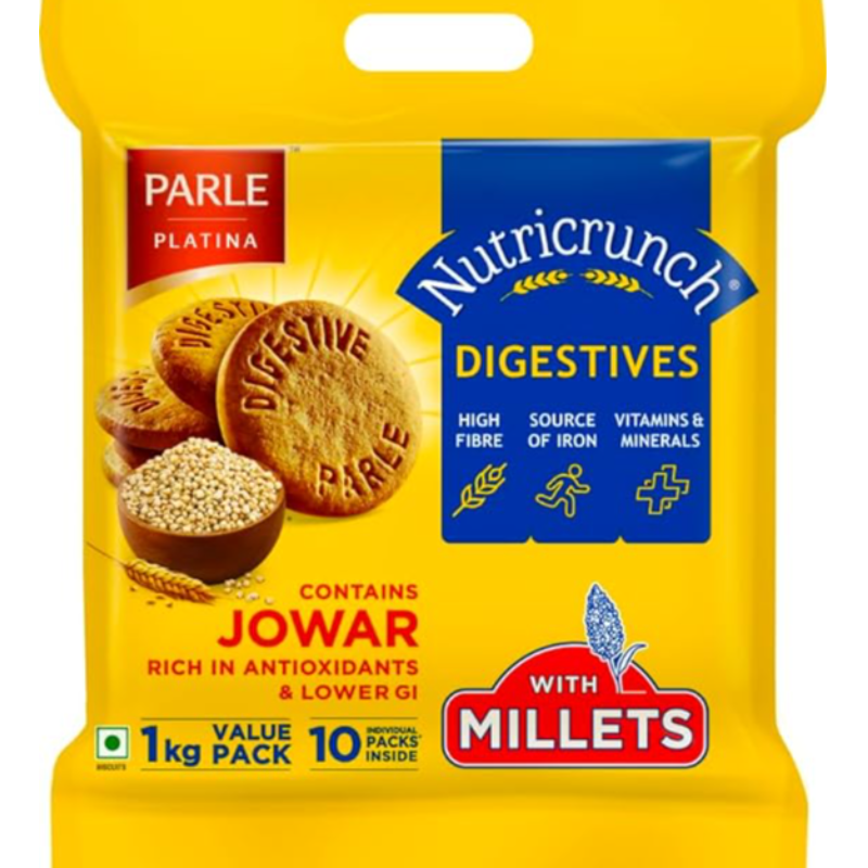 Parle NutriCrunch Classic Digestive Cookies, 1000 grams
