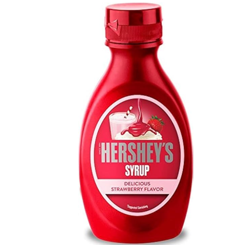 HERSHEY's Strawberry Flavored Syrup|Delicious Strawberry Flavor,Liquid|200 G Bottle Main Image