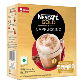 Nestlé India Limited Nescafé Gold Cappuccino, 5 Sachets x 25g, 125 g