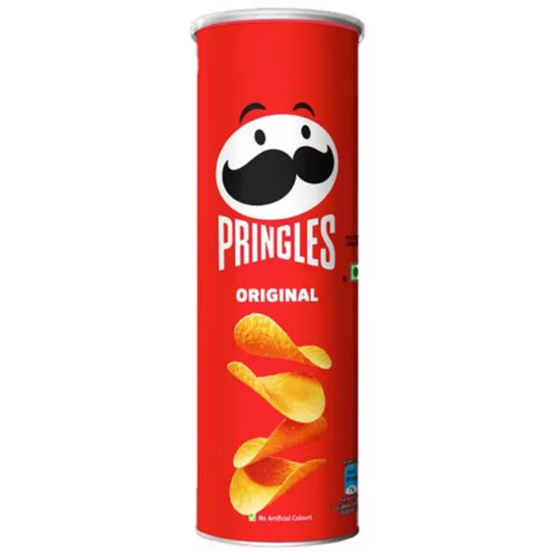 Pringles Original Potato Chips - Classic Salted Flavoured, 107 g Can Main Image