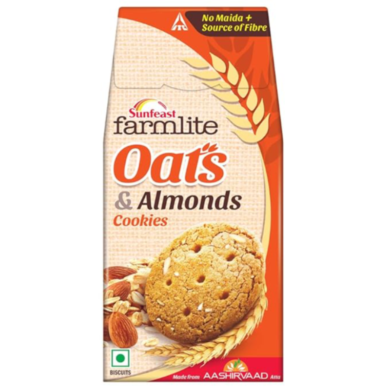 Sunfeast Farmlite Digestive Oats with Almond Biscuit, 150g