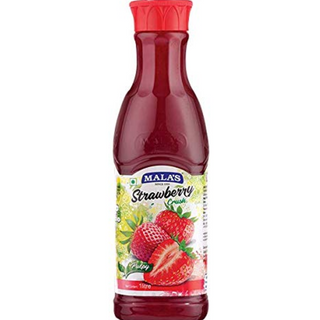 Malas Strawberry Whole Fruit Crush - Thick & Pulpy, Refreshing Flavour, 750 ml Pet Bottle