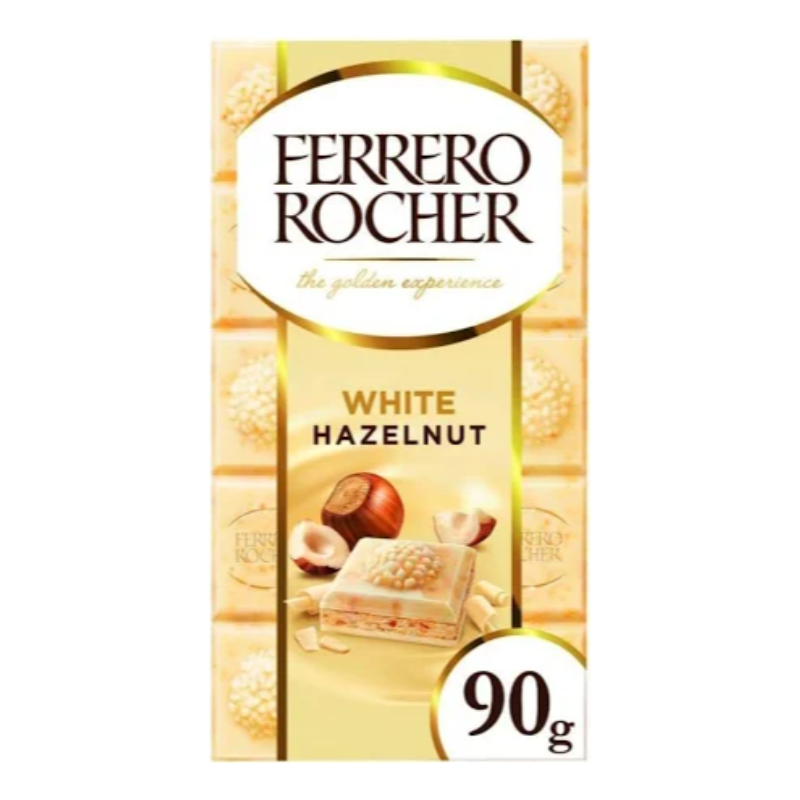 Ferrero Rocher White Chocolate Hazelnut Imported Made In Uk Bars