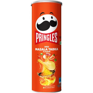 Pringles Potato Chips - Desi Masala Tadka Flavour, Crunchy & Crispy, 102 g Can