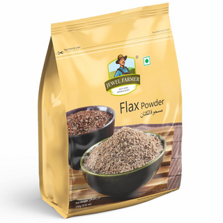  JEWEL FARMER Fiber Protein Rich Flax Powder, Omega 3 & 6 Cholesterol Free Nutritious Pack of Granulated Flaxseeds, Teesi (250g)