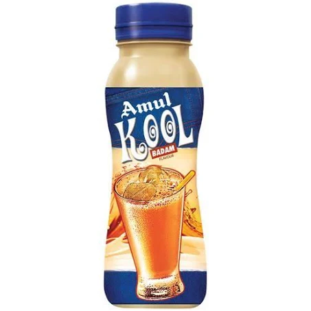 Amul Kool Milk - Badaam (180 ml) Pet Bottle