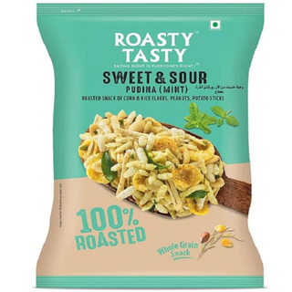 Roasty Tasty Roasted Sweet & Sour Mixture Pudina Whole Grain Indian Snacks Pack 150g