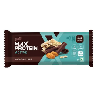 RiteBite Max Protein Bars Choco Slim 20g - Active Protein Bar, Sugar Free Healthy Protein Snacks, 67 g Pouch