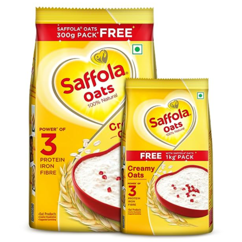 Saffola Oats, 400 Grams Free with 1 kg Saffola Oats Main Image