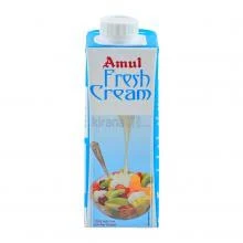 Amul Fresh Cream - 25% Milk Fat Low Fat, 250 ml