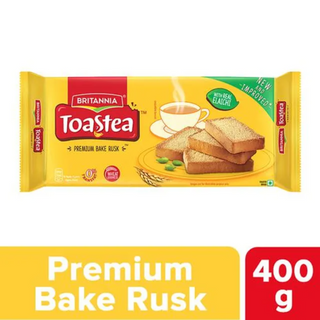 Britannia Toastea Premium Bake Rusk - With Wheat, 400 g