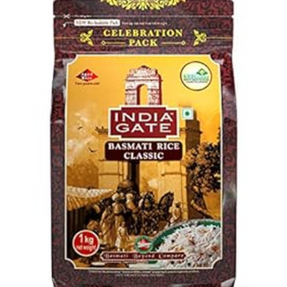 India Gate Basmati Rice Pouch, Classic, 1kg