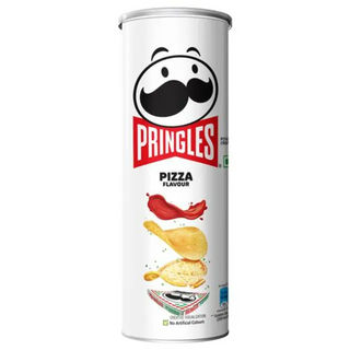 Pringles Potato Chips - Pizza Flavoured, Crunchy, Crispy, 102 g Can