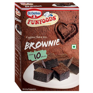 Dr. Oetker Funfoods Eggless Bake Mix Brownie, 250g, Chocolate Brownie