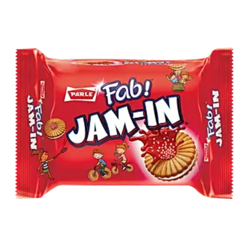 Parle Fab! Jam-In Cream Biscuits, 132 g Pouch Main Image