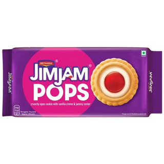 Britannia JimJam Pops Crunchy Open Cookie - With Vanilla Creme & Jammy Center, 35 g