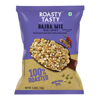 Roasty Tasty Roasted Spicy Bajra Mixture Namkeen Millet Snacks, 150g