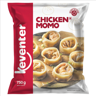 Keventer Ready To Cook Frozen Snack - Chicken Momo, 750 g