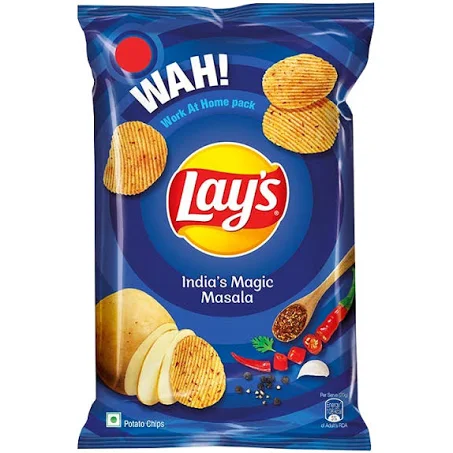 Lays Potato Chips - India's Magic Masala Flavour, Crunchy Snacks, 73 g