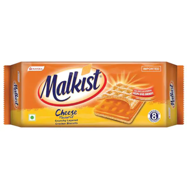 Mayora Malkist Cheese Flavoured Cracker Biscuits 144 g Main Image