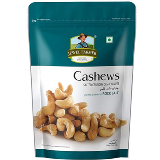 JEWEL FARMER Roasted Cashewnuts Salted Crunchy Kaju with Goodness of Rock Salt Splendid Packaging Healthy Dry Fruits (200gm)