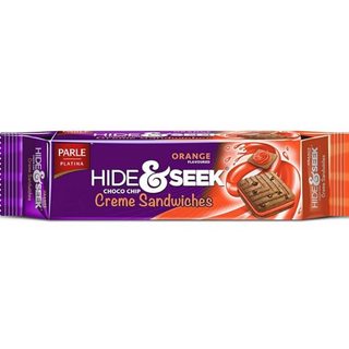 Parle Hide and Seek Fab Choco Chip Sandwich Cookies - Orange, 100g Pack