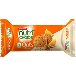  Highlights No Trans Fat & Cholesterol Britannia NutriChoice 3 hrs  Britannia NutriChoice Oats Cookies - Orange With Almonds, Healthy Snack, Fibre Enriched, 75 g