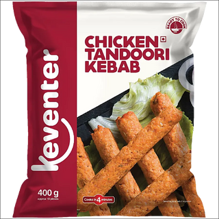 Keventer Ready To Cook Frozen Snack - Chicken Tandoori Kebab, 400 g