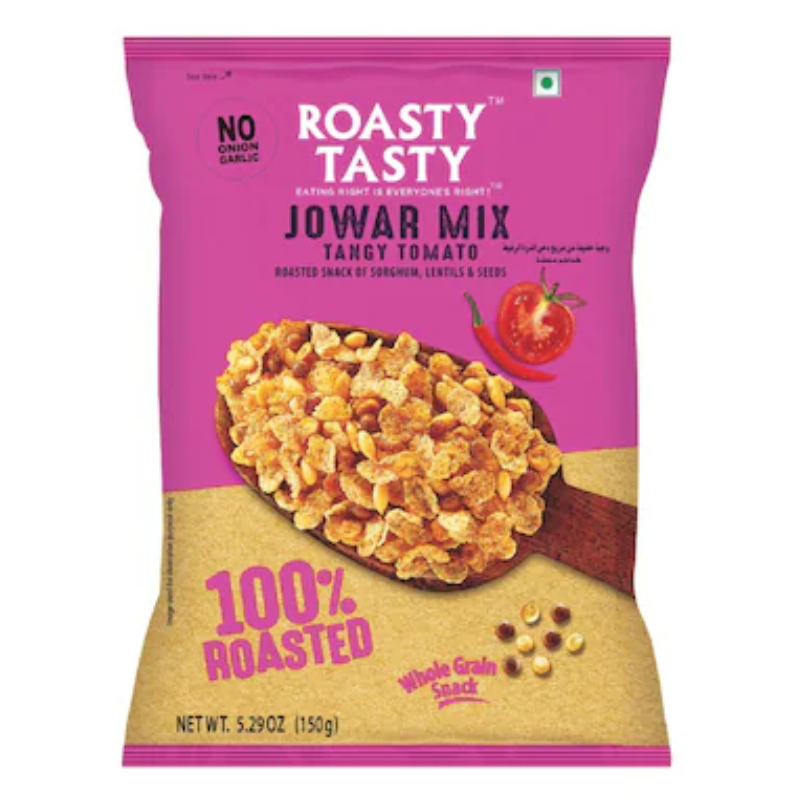 Roasty Tasty Roasted Jowar Mix Tangy Tomato Whole Grain Indian Snacks , 150g Main Image