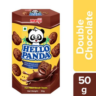 Meiji Hello Panda Biscuits - Double Chocolate Filling, 50 g Carton